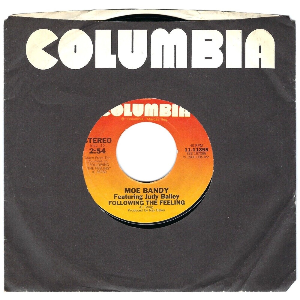 Moe Bandy Judy Bailey -  Following The Feeling / Mexico Winter VG+ 45 RPM Vinyl